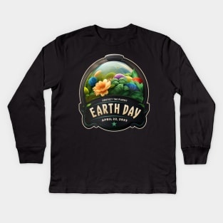 Protect the Planet Earth Day 2023 Kids Long Sleeve T-Shirt